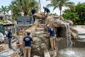 Artificial Rock Feature Installation Company SWFL – Custom Outdoor Living for Southwest Florida Homes