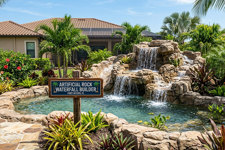 Artificial Rock Waterfall Builder Fort Myers FL