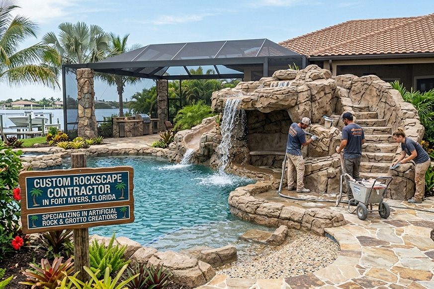 Custom Rockscape Contractor in Fort Myers Florida