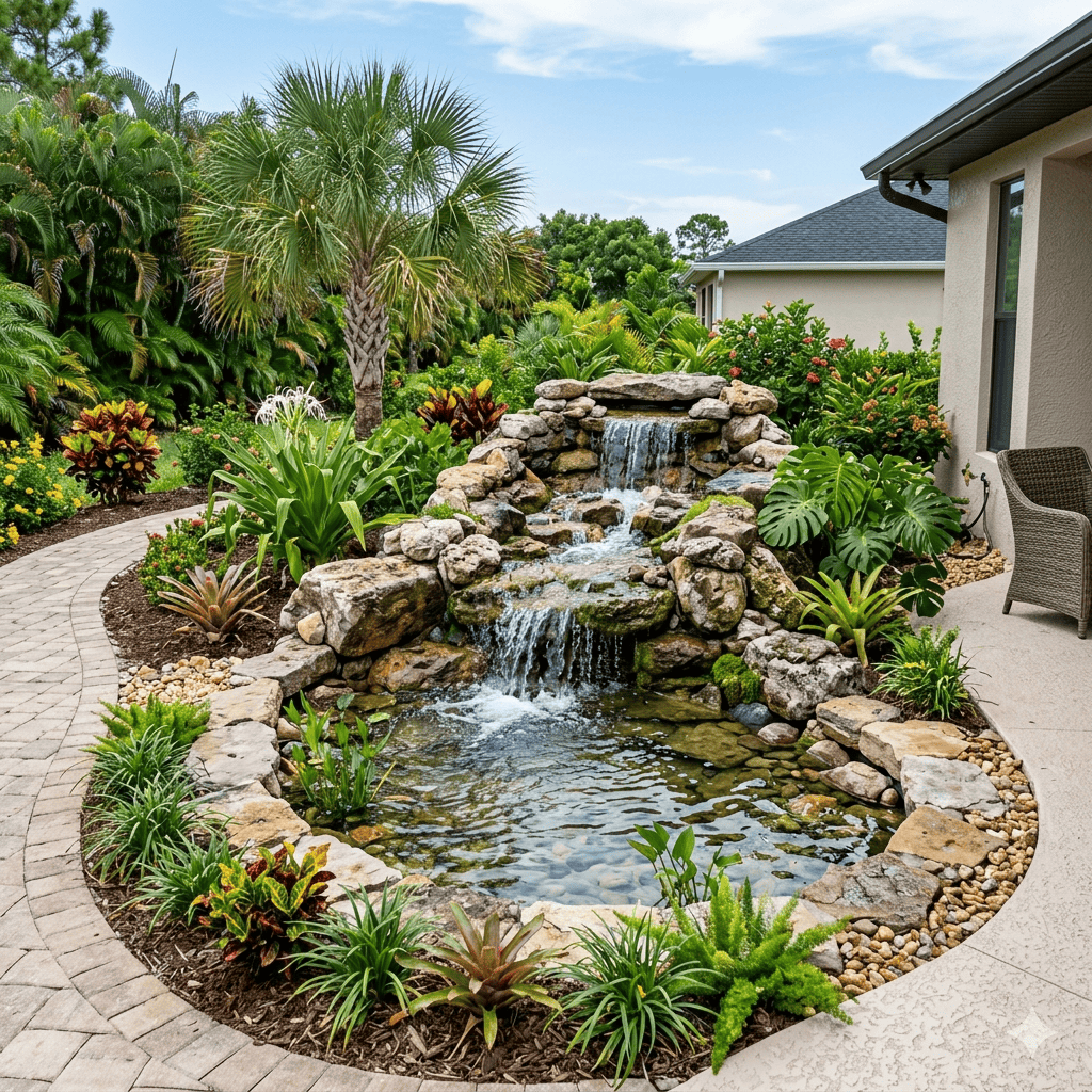 Luxury Custom Rock Waterfall Installation Arcadia FL