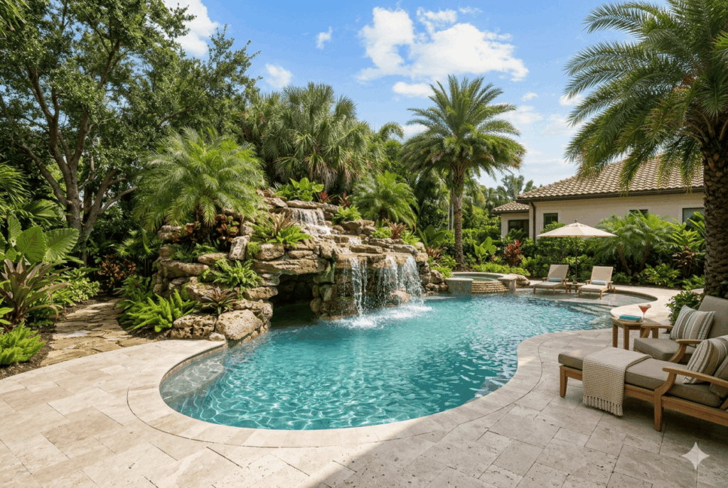 Best Pool Waterfall Ideas for Florida Backyards