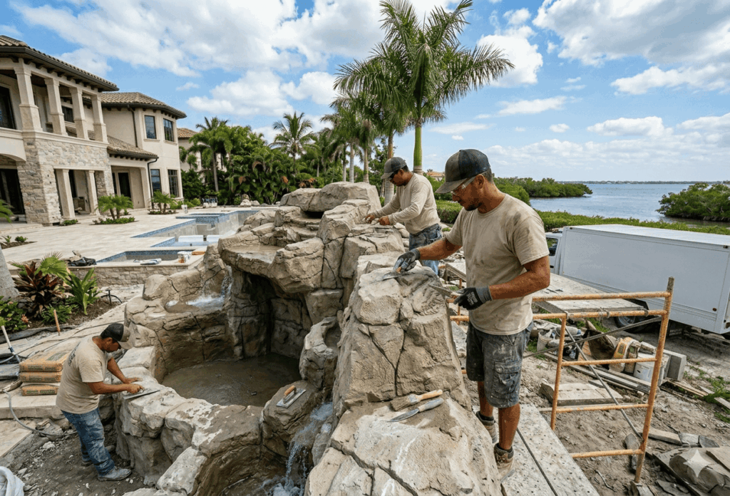 Hand Carved Faux Rock Builders Near Naples FL