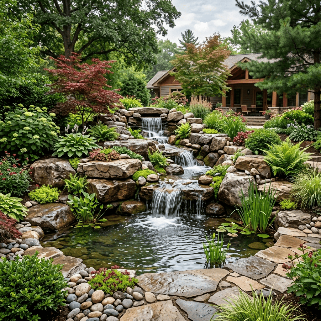 Luxury Custom Rock Waterfall Installation Naples FL